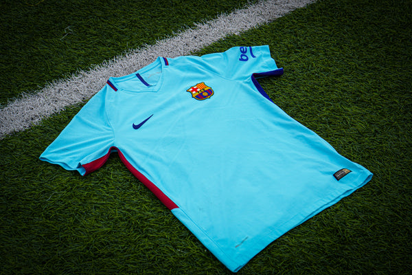 Jersey FC Barcelona Version Jugador Visitante Temporada 2017-18 (Talla M)